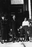 Yee family in front of Chinese Herb Company